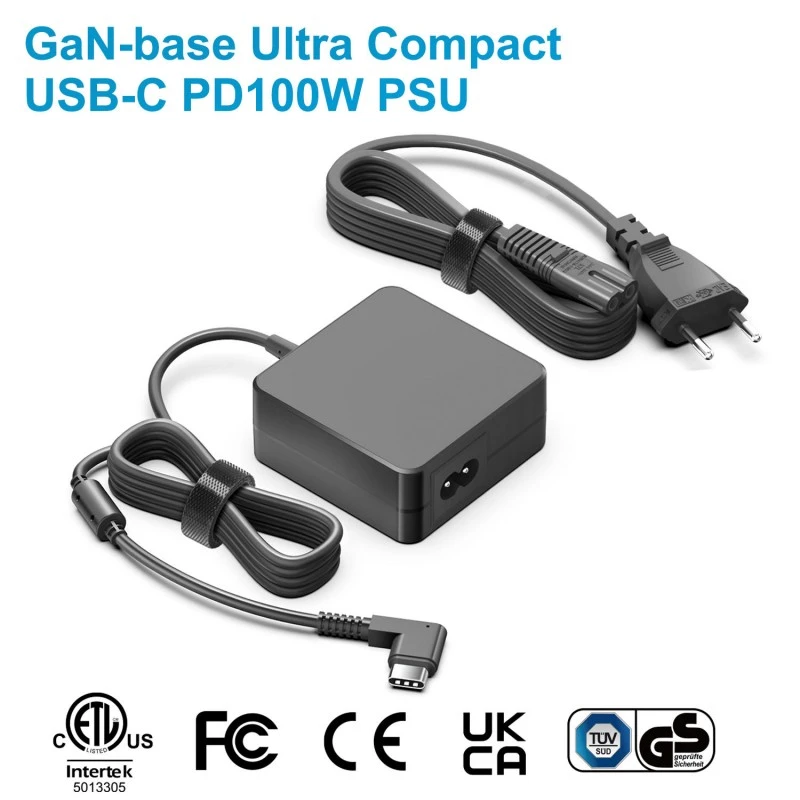 100W GaN ஸ்கொயர் PD USB-C பவர் அடாப்டர்