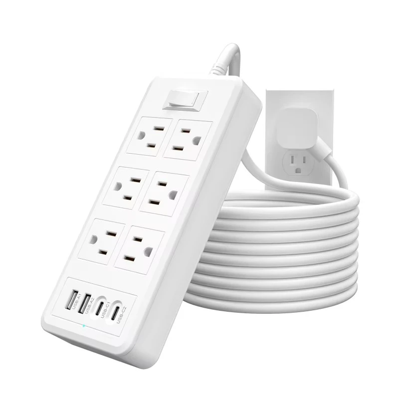 6 அவுட்லெட்டுகள் 4 USB போர்ட்கள் US பவர் ஸ்ட்ரிப்
