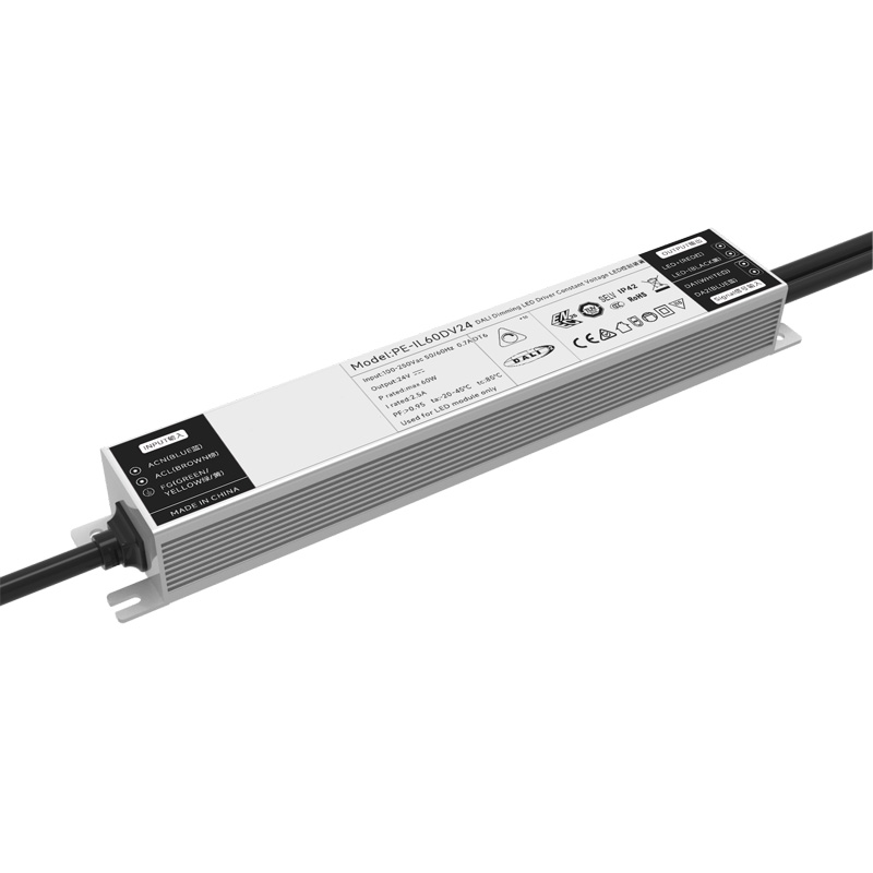 60W நிலையான மின்னழுத்தம் DALI மங்கக்கூடிய LED இயக்கி